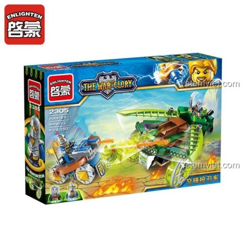 Đồ chơi lắp ráp Xe Ném Đĩa Elf Enlighten 2305, mô hình chiến đấu độc đáo, phù hợp bé trai 6 tuổi.