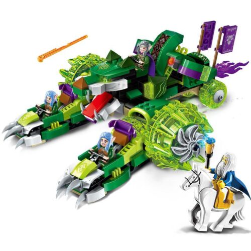 bộ lắp ghép Chiến Xa Thiên Lang Tinh Enlighten 2312 với 2 xe chiến đấu màu xanh lá và tím, kèm 4 minifigures độc đáo, phù hợp cho bé trai 6 tuổi, giá tốt.