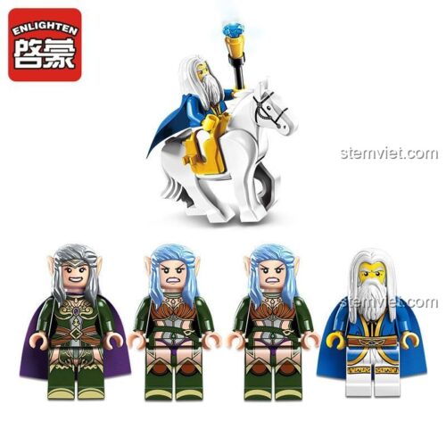 đồ chơi lắp ráp Chiến Xa Thiên Lang Tinh Enlighten 2312 với 4 minifigures chi tiết và một ngựa trắng, mang đến trải nghiệm chơi sáng tạo cho bé trai 6 tuổi.