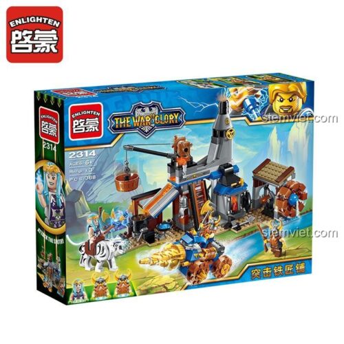 Hộp bộ lắp ghép Enlighten 2314 Cuộc Chiến Vinh Quang: Tấn Công Lò Rèn, 368 mảnh ghép, cho bé trai 6 tuổi