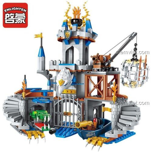 Đồ chơi lắp ráp Enlighten 2315 Lâu đài Đại bàng Bạc, mô hình pháo đài với 656 mảnh ghép, phù hợp bé trai 6 tuổi, giá tiết kiệm.