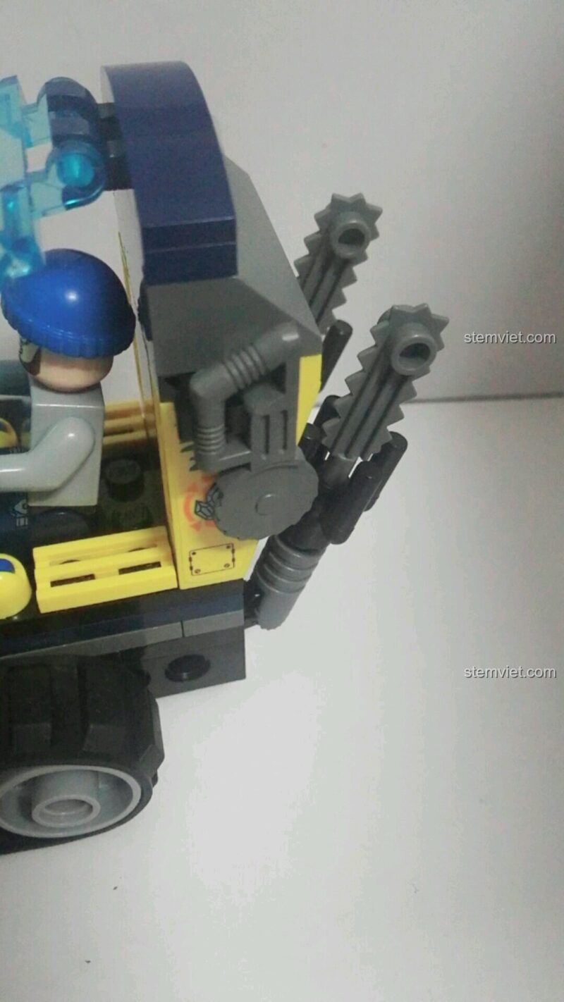 Phụ kiện gắn trên thân Xe Xây Dựng Kyanite Squad QMAN, bộ đồ chơi Enlighten Xe Ủi Đá, cho bé trai 6 tuổi, có bảo hành