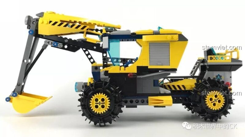 Mô hình hoàn chỉnh đồ chơi xây dựng Máy xúc tinh thể, ảnh chụp review người dùng