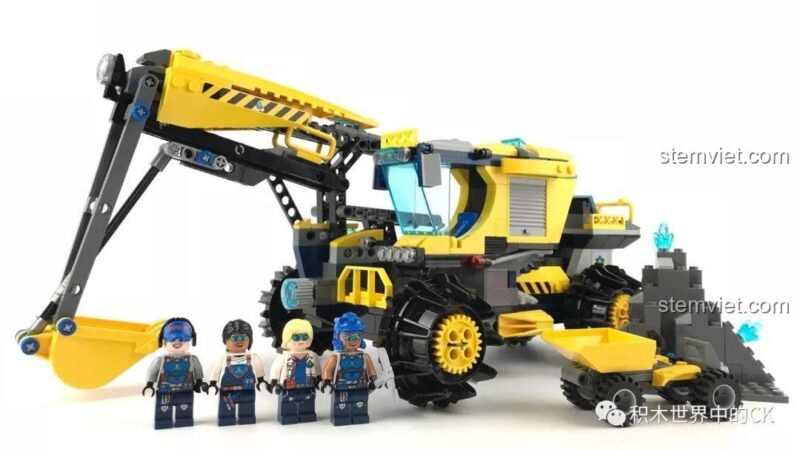 Thiết kế đuôi xe của bộ đồ chơi Xe công trình khai thác, ảnh chụp review người dùng