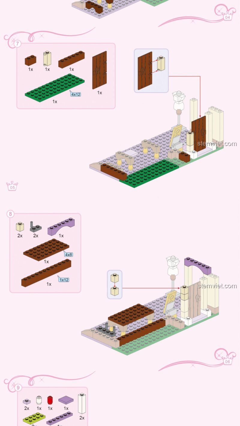 Cửa hàng thời trang công chúa Enlighten 2606 sách lắp ghép Enlighten 2606 Xưởng may váy công chúa