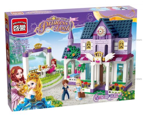 Hộp sản phẩm bộ lắp ghép Hoàng gia Ngự Thư Phòng Enlighten 2608, đồ chơi lắp ráp Thư viện Công chúa cho bé gái 6 tuổi, giá tốt