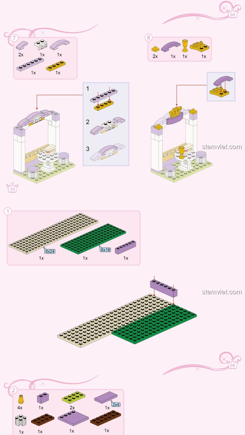 Thư viện Công chúa Enlighten 2608 sách hướng dẫn lắp ráp Enlighten 2608 Hoàng gia Ngự Thư Phòng