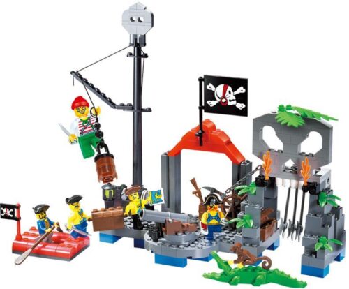 Bộ lắp ghép Thủy Trại Xương Sọ Hải Tặc Enlighten 309, đồ chơi mô hình hải tặc cho con trai 6 tuổi, giá tốt.