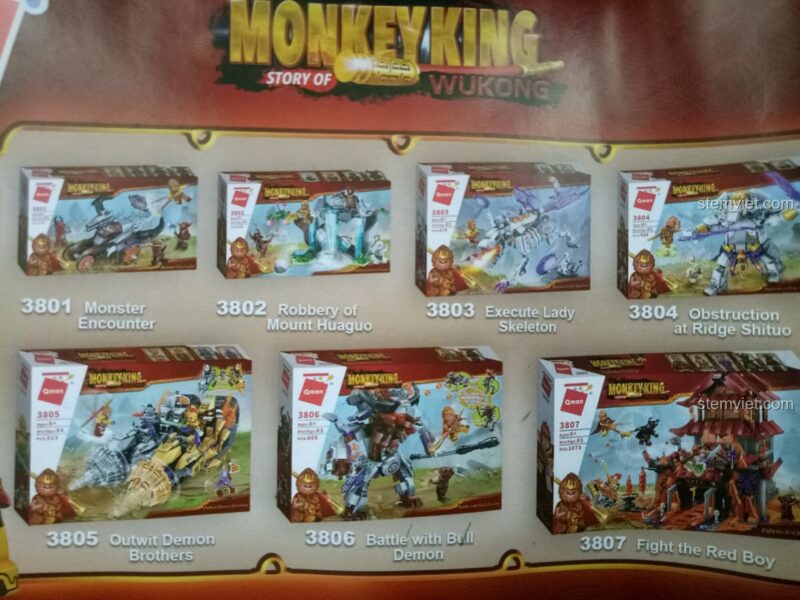 Các bộ lắp ghép khác trong series Monkey King của Qman, bao gồm 3801 Monster Encounter