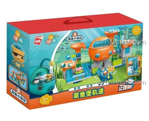 Hộp bộ đồ chơi Đồ Chơi Octonauts Enlighten 5216, bộ lắp ghép Trụ Sở Bạch Tuộc Octopod, quà tặng giá rẻ cho bé 3 tuổi.