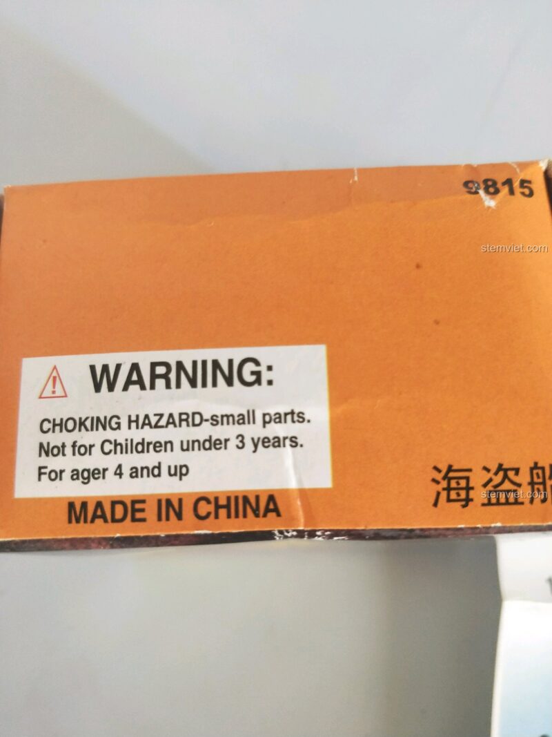 Thông tin xuất xứ Made in China và cảnh báo nguy cơ hóc dị vật của bộ Enlighten 9815.