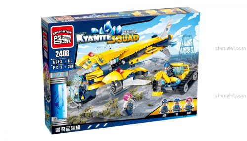 Hộp bộ lắp ráp Máy bay vận tải Thunderbird và Xe đào mini Enlighten QMAN 2408 cho bé trai 6 tuổi giá tốt