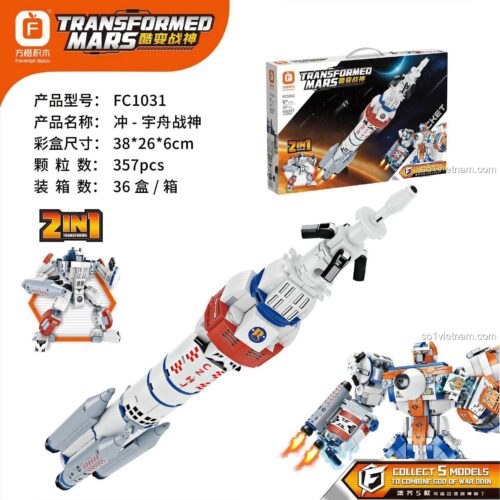 Hộp bộ lắp ghép Robot Chiến Thần Forange, đồ chơi lắp ráp Người máy biến hình FC1031, giá rẻ cho bé trai 6 tuổi