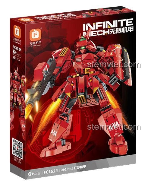Hộp bộ đồ chơi Forange FC1524 Robot Chiến Đấu Hồng Sa Vô Hạn, 291 mảnh, món quà tuyệt vời cho bé trai 6 tuổi, giá tiết kiệm.