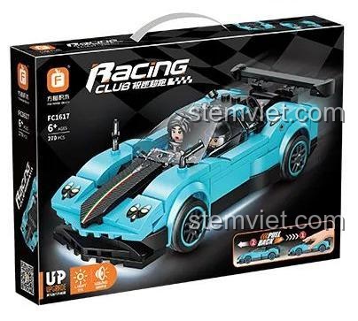 Hộp bộ lắp ráp Forange FC1617 Siêu Xe Pagani Zonda Xanh Dương, đồ chơi mô hình có động cơ kéo lùi, chất lượng cao