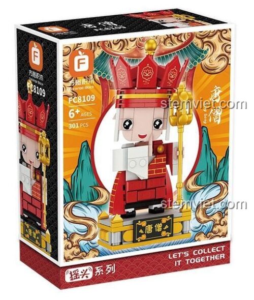 Hộp đồ chơi mô hình Forange FC8109 nhân vật Đường Tăng, 301 chi tiết. Món quà ý nghĩa cho bé trai yêu thích Tây Du Ký.