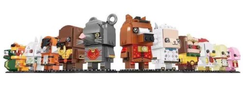 Bộ lắp ráp Mô hình chó Forange FC8235 phong cách BrickHeadz đáng yêu, đồ chơi mô hình Chó con giáp 88 mảnh ghép cho bé trai và bé gái 6 tuổi, giá tốt.