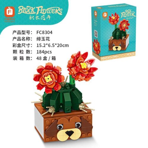 Bộ đồ chơi Hoa Xương Rồng Nở Hoa Forange FC8304 184 mảnh ghép, đồ chơi mô hình hoa xương rồng cho bé gái 6 tuổi, giá tốt