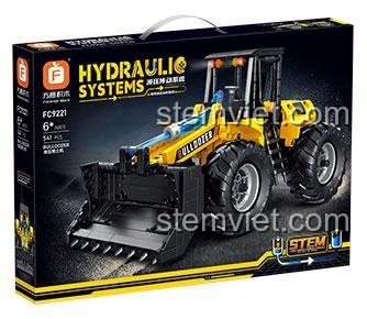 Hộp đồ chơi mô hình Forange FC9221 Xe ủi đất, món quà sáng tạo cho bé trai yêu thích xe công trình.