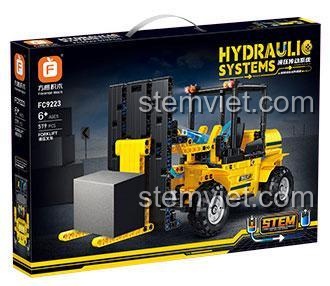 Hộp đồ chơi xếp hình xe nâng công trình Forange FC9223, món quà giá tốt cho bé trai.
