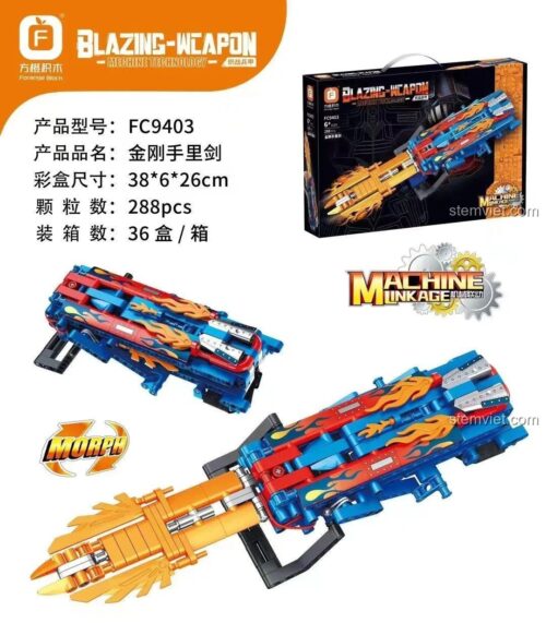 Bộ lắp ráp Forange FC9403 Vũ khí robot rực lửa, đồ chơi mô hình Kim cương Shuriken biến hình cho bé trai 6 tuổi, giá tốt.