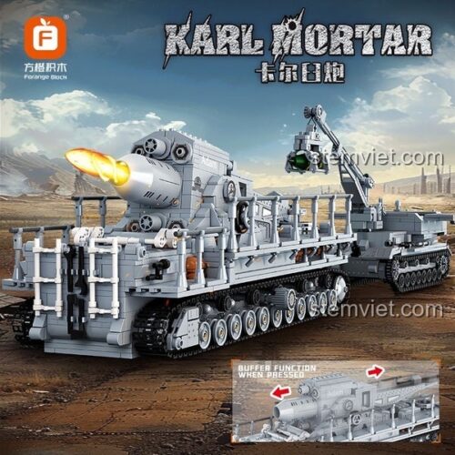Bộ lắp ghép Pháo K5 Karl Mortar Forange, đồ chơi mô hình quân sự cho bé trai 6 tuổi, tái hiện vũ khí lịch sử với chi tiết cao, giá tốt.