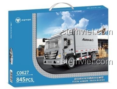 Hộp đồ chơi lắp ráp Foton C0627 mô hình xe tải Foton Aumark 845 mảnh cho bé trai 8 tuổi