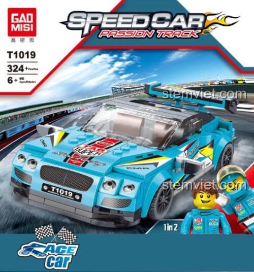 Mô hình Xe Đua Bentley GT3 GAOMISI T1019, đồ chơi lắp ráp cho bé trai 6 tuổi, chất lượng cao.