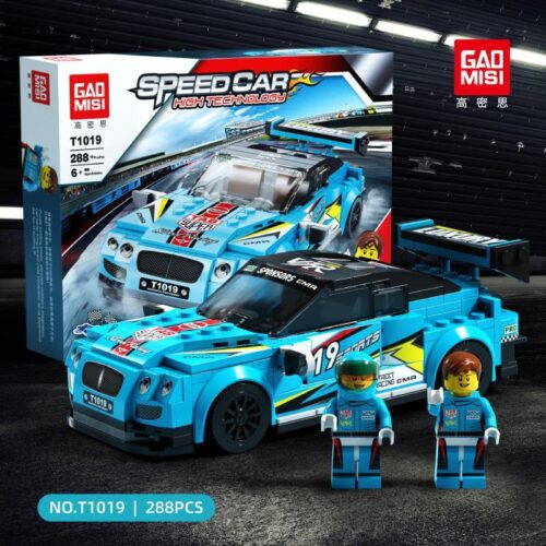 Bộ lắp ghép Xe Đua Bentley GT3 GAOMISI T1019, đồ chơi lắp ráp cho con trai 6 tuổi, giá tốt, hộp sản phẩm.