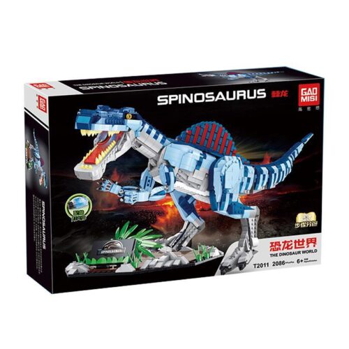 Hộp sản phẩm bộ lắp ráp Khủng long Spinosaurus GAOMISI T2011, đồ chơi mô hình khủng long gai cho bé trai 6 tuổi giá rẻ.