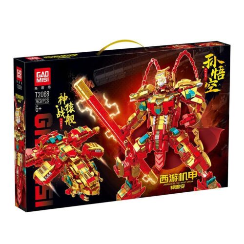 Bộ lắp ráp GAOMISI T2068 Cơ Giáp Tôn Ngộ Không Thần Viên Chiến Hạm, đồ chơi mô hình robot biến hình cho bé trai 6 tuổi, chất lượng cao cấp, giá tốt.