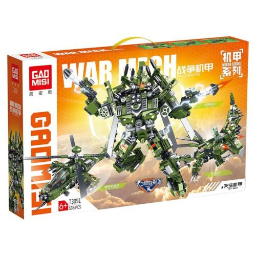 Hộp bộ lắp ráp Robot Biến Hình GAOMISI T3091 Sky Mech 538 mảnh ghép, đồ chơi mô hình Mech Chiến Đấu cho bé trai 6 tuổi, giá tốt.