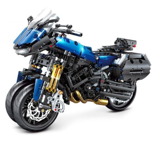 Mô hình xe máy Yamaha Niken GT GBL KY1056 màu xanh dương, đen, bạc, chi tiết cao, 1180 mảnh, phù hợp cho bé trai 6 tuổi, có tính năng lái, treo xe, động cơ chi tiết, giá tốt