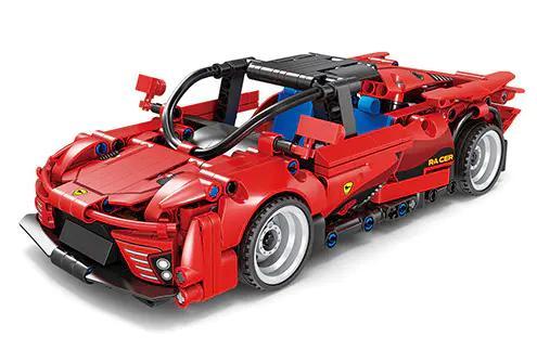 Bộ lắp ráp GBL KY1094 Siêu xe Ferrari Daytona SP3 màu đỏ, đồ chơi cho bé trai 6 tuổi, giá rẻ.