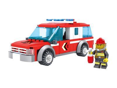 Bộ lắp ghép Xe Tuần Tra Cứu Hỏa GBL KY98209 giá rẻ, gồm 140 mảnh ghép và 1 minifigure lính cứu hỏa, đồ chơi cho bé trai 6 tuổi.