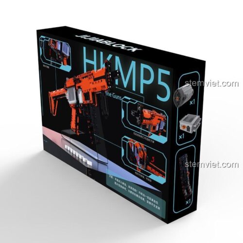 Mô hình súng MP5 GEJIA 10 chi tiết cao, có động cơ pin, mang lại trải nghiệm chơi chân thực cho bé trai.