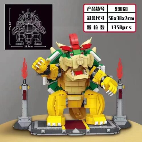 Bộ lắp ghép Vua Koopa Bowser Generic 99068 mô hình lớn 1358 chi tiết, đồ chơi mô hình cho con trai 18 tuổi, giá tốt.