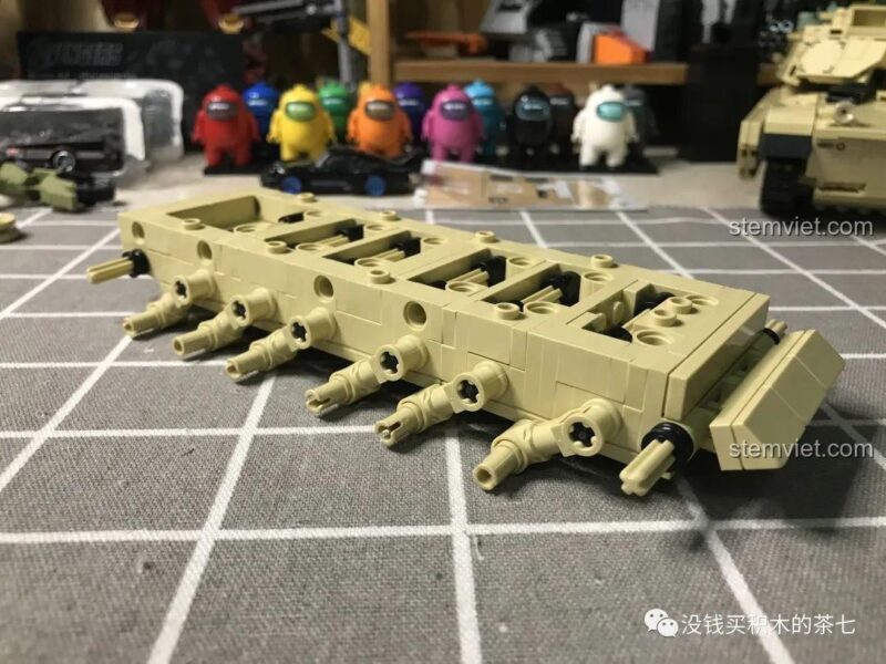 Giáp đuôi JIAZHI SY 0105 Xe Tăng Challenger 2, bộ lắp ghép xe tăng chiến đấu chủ lực, độ bền cao, mô hình quân sự cho bé trai.