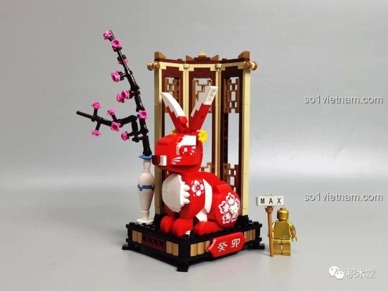 Chi tiết tai Thỏ Đỏ May Mắn G2301 Gobricks