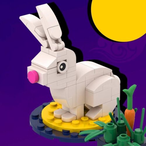 Bộ đồ chơi Thỏ Trung Thu Gobricks, mô hình thỏ ngọc tinh xảo, phù hợp bé gái 6 tuổi, giá tốt.