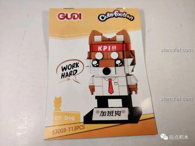 Bên trong hộp bộ lắp ráp GUDI 53003 gồm các túi chi tiết và sách hướng dẫn.
