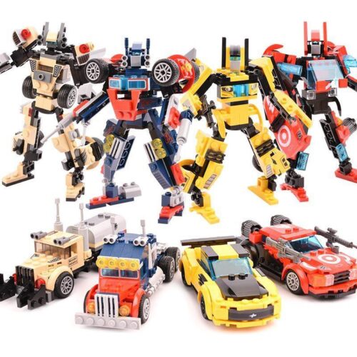 Bộ lắp ghép Robot Biến Hình GUDI 8708D 4 trong 1 cho bé trai 6 tuổi, đồ chơi lắp ráp Robot Chiến Đấu giá tốt