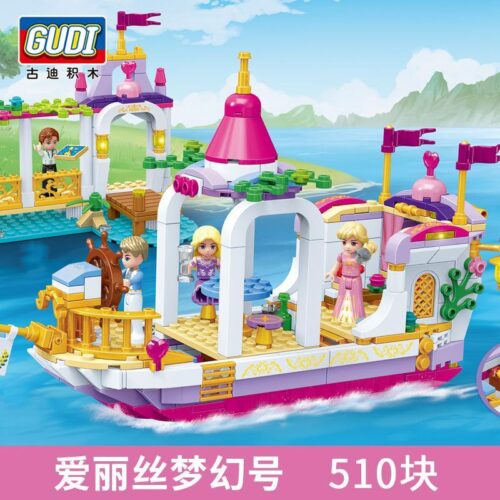 Bộ lắp ghép Thuyền Mơ Ước của Alice GUDI 9017 với thiết kế công chúa, 510 mảnh ghép, phù hợp cho bé gái 6 tuổi, giá tốt.