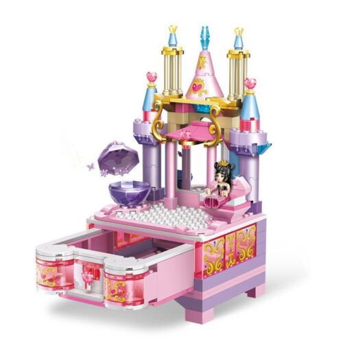 Bộ lắp ghép GUDI 9035 Bàn Trang Điểm Nụ Hoa Của La Lệ, đồ chơi cho bé gái 6 tuổi, có thể dùng làm hộp đựng trang sức.