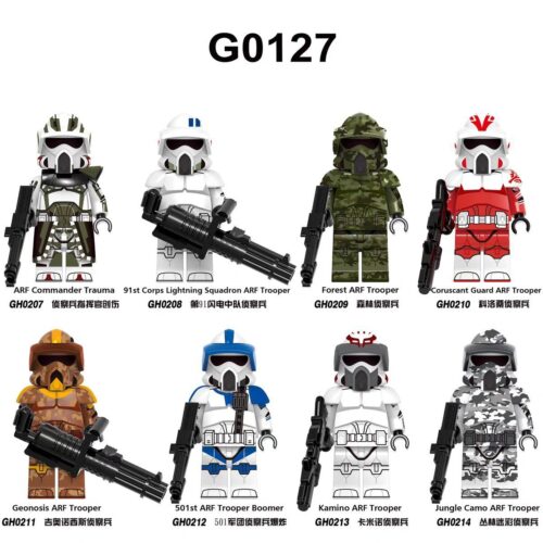 Bộ đồ chơi GUDI G0127 Minifigure Star Wars 8 nhân vật lính Clone tinh nhuệ, đồ chơi lắp ghép cho con trai 8 tuổi giá tốt.