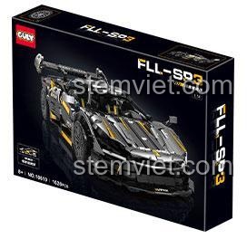 Hộp bộ lắp ghép GULY 10610 Ferrari FLL-SP3 màu đen, có hình siêu xe, phù hợp bé trai 8 tuổi, giá tiết kiệm