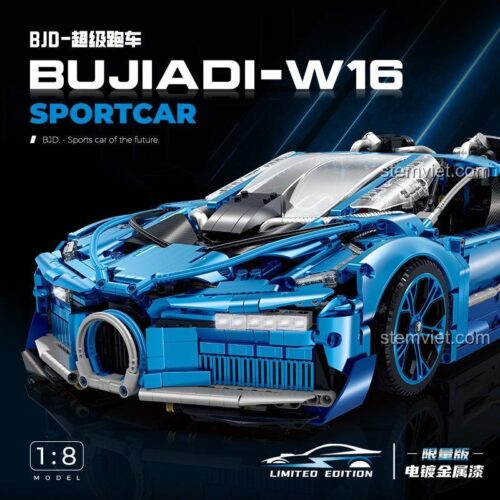Ảnh quảng cáo đồ chơi mô hình Hypercar Bugatti W16 GULY 10613 phiên bản giới hạn, sơn kim loại.