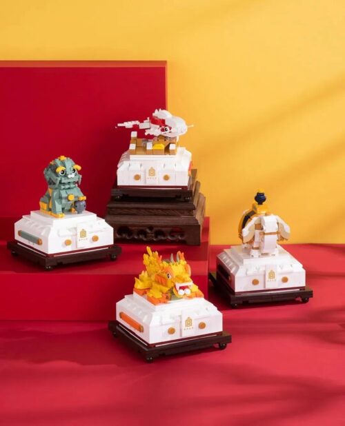 Bộ lắp ghép Ấn triện cung đình Happy Build GGWJ1258 4 kiểu độc đáo, đồ chơi lắp ráp phong cách cổ trang cho bé 6 tuổi, giá tốt