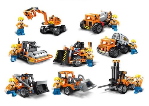 Bộ lắp ghép xe công trình Happy Build XQ3001-1 cho bé trai 6 tuổi, đồ chơi xây dựng chất lượng cao, giá tốt.