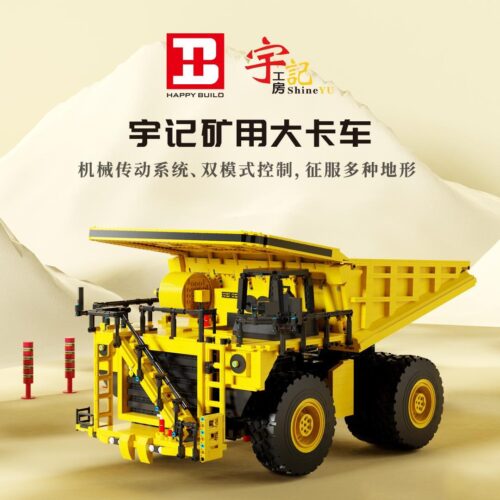 Bộ lắp ráp Xe Tải Khai Thác Mỏ Happy Build YC-22005, đồ chơi mô hình xe công trình cho bé trai 8 tuổi, giá tốt